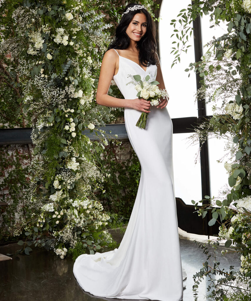 Jovani JB2507 Ivory Spaghetti Strap Bridal Dress