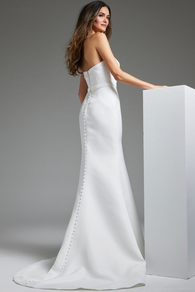 Off White Sheath Simple Bridal Dress JB40597