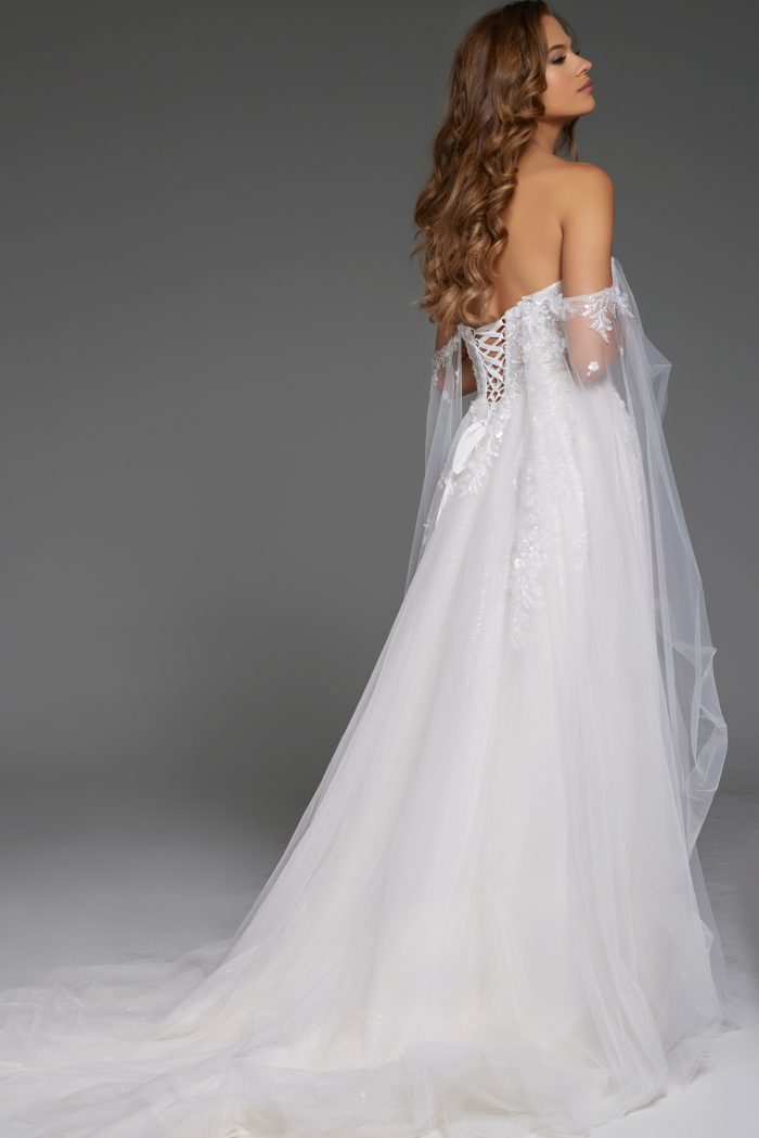 back of a line wedding dress JB42481