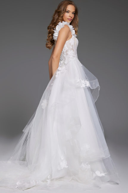 side of tulle wedding dress JB43314