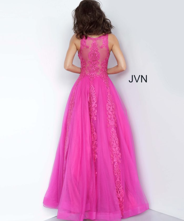 Blush Beaded Prom Ballgown 59046