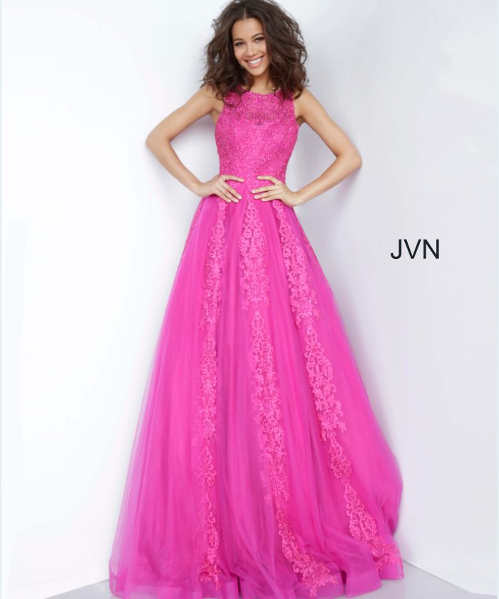 Blush Beaded Prom Ballgown 59046