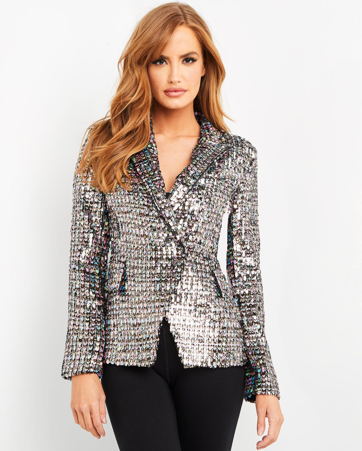 Jovani M04827 Multi Sequin Ready to Wear Blazer - Jovani