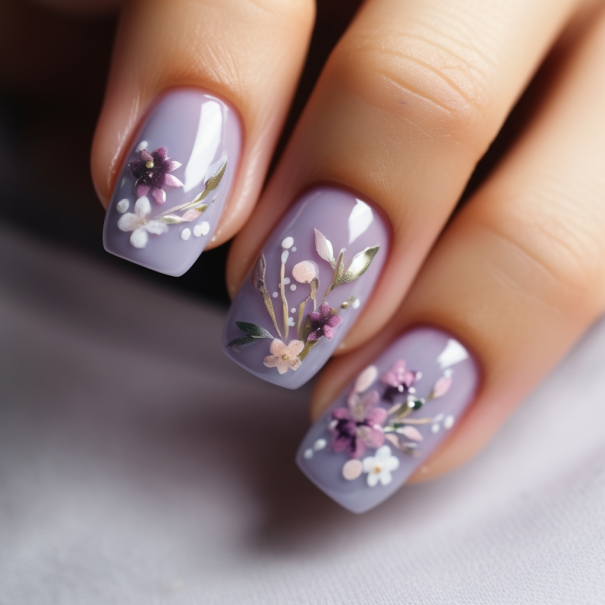 lilac nails